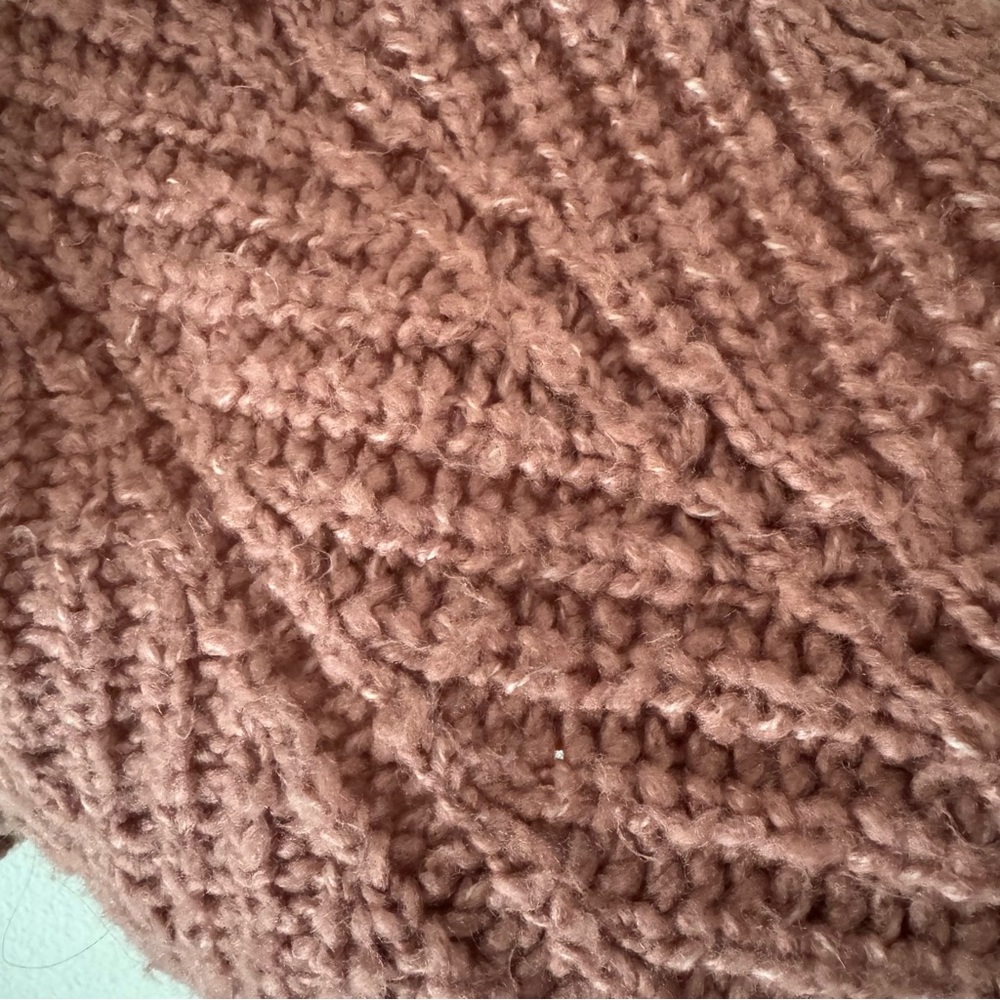Cozy Boho Chunky Cable Knit Cardigan Rose Pink Open Front XXL Universal Thread - Picture 7 of 11